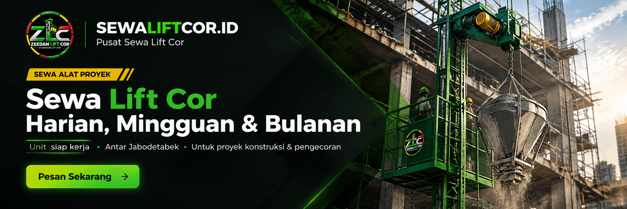 Sewa Lift Cor untuk kebutuhan proyek konstruksi
